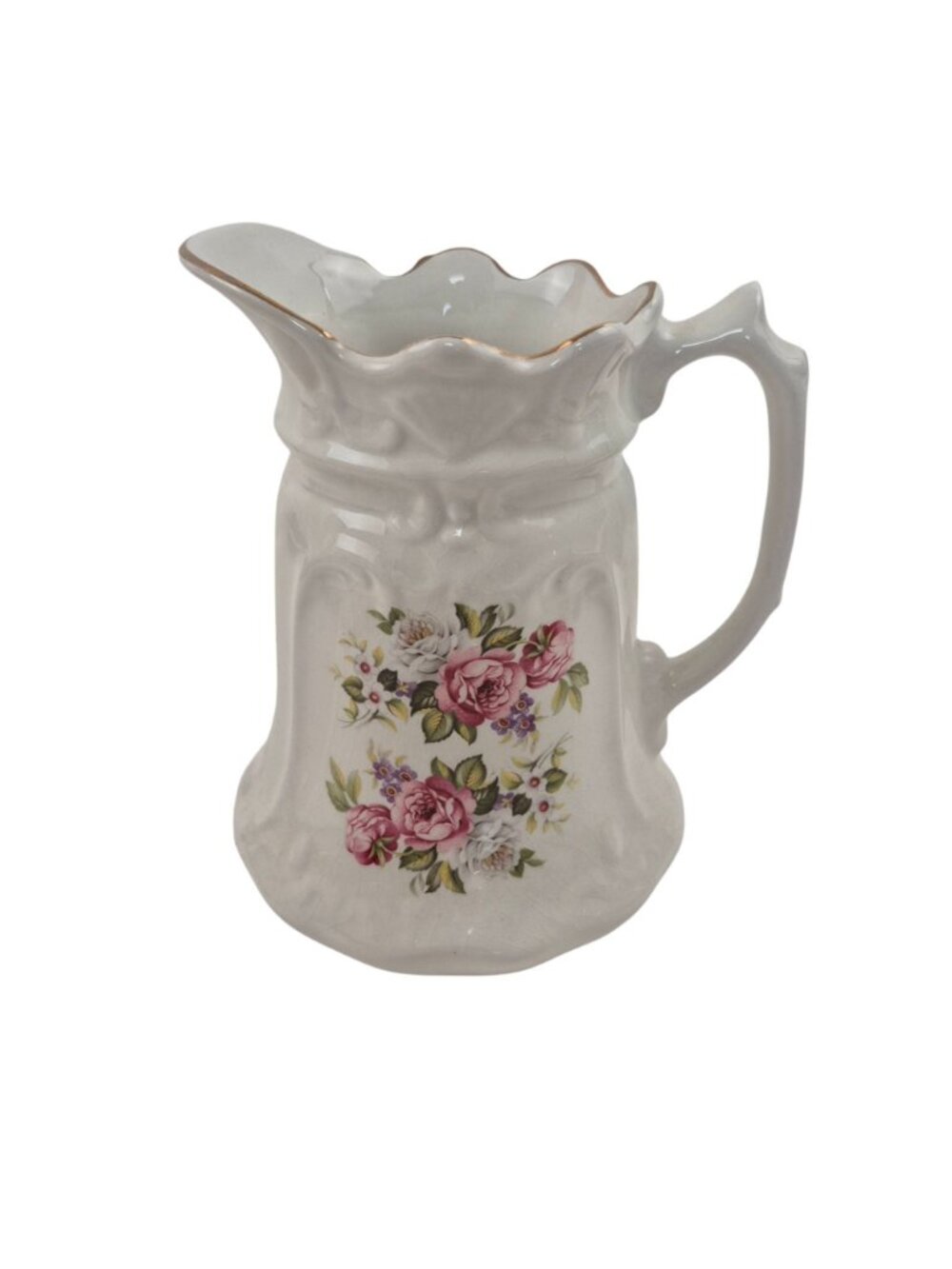 Old Foley James Kent Pitcher Harmony Rose Staffordshire Vintage Ceramic Floral - Picture 3 of 11